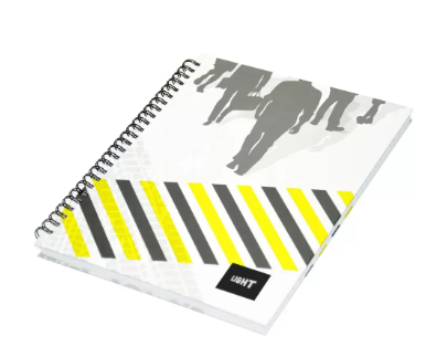 Light Spiral Hard Cover Notebook Single Line (Pack of 5 Pcs X 100 Sheets) 9X7 Inch Size - LINBS971801