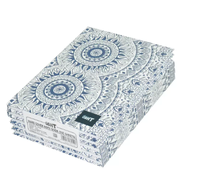 5-Piece Light Hard Cover Notebook, Single Ruled (100 Sheet) A5 Size - LINBA51506