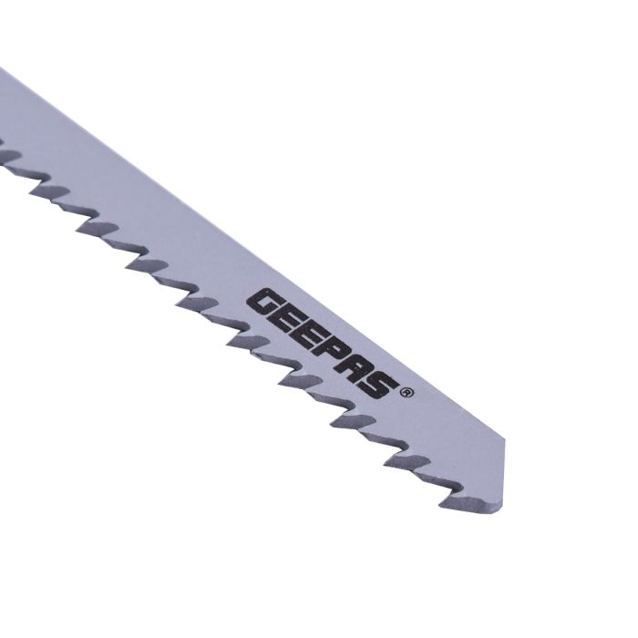 Geepas 5Pcs Jigsaw Blades - 75mm Wide & 100mm Length, Cutting Capacity Up To 50mm | Compatible With All Brands Jigsaw