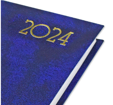 FIS Diary 2024 English (Saturday & Sunday Combined) A5, Blue - FSDI90E24BL