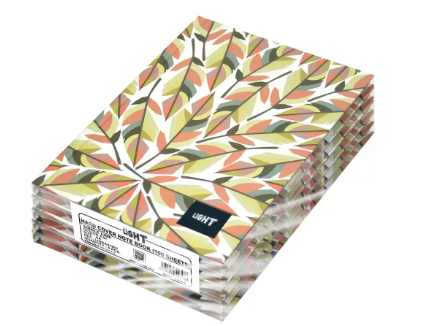 Light LINBA41807 Hard Cover A4 Notebook (Pack of 5 Pieces, 100 Sheets)