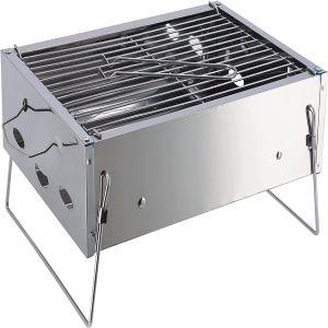 Royalford Barbecue Stand With Grill - Stainless Steel - Silver - RF10361