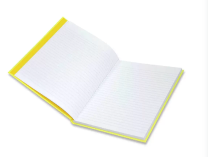FIS Pack of 5 Neon Hardcover Notebook Single Line ,10X8 Inches (25.4 X 20.32 cm),100Sh, Cyber Yellow - FSNB108N363