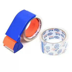 FIS Bopp Packing Tape 45 Micron, 2 InchesX50 Meters, 2Rolls And Blue Dispneser FSTA2X50M