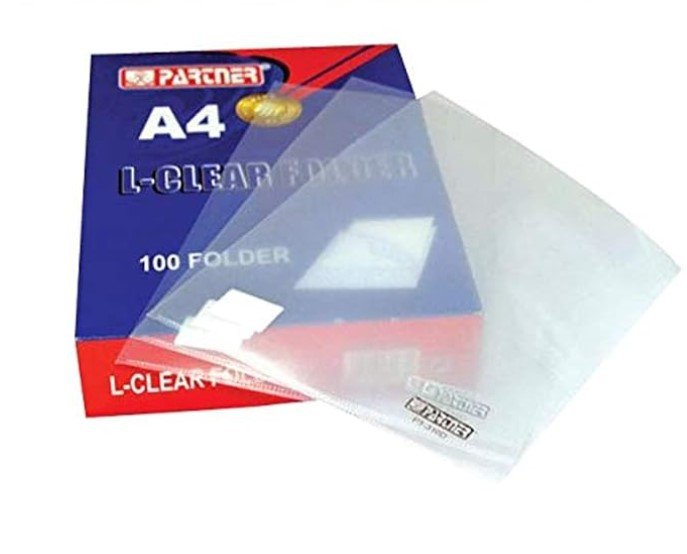 Partner Clear L Folder-A4 - 100 Pieces