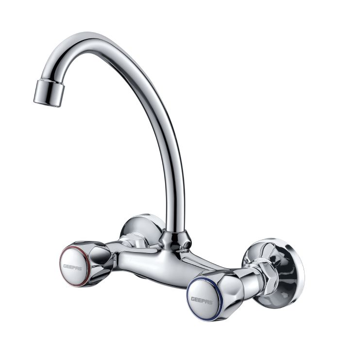 Geepas GSW61026 Dual Handle Wall Mounted Sink Mixer