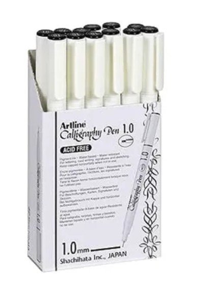 Artline EK241 Calligraphy Writing Pen 1.0mm Black ( 12 Pcs / Pack )