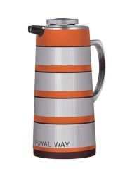 Royalford en Figu Vacuum Flask - Stainless Steel - Gold - 19 Ltr