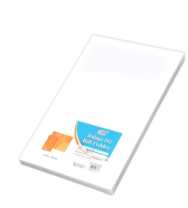 Bill Folders Brown Color, Italian PU Covers, Round Corners, 150 x 245 mm - FSCLBF16BR