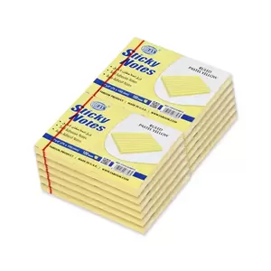 FIS Sticky Note Paad, 3X4 inches, Pack of 12, Ruled Pastel Yellow -FSPO3X4RPYL