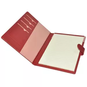 FIS Executive Folder with Writing Pad Italian PU 24x32cm, Maroon - FSGT2432PUMRD3