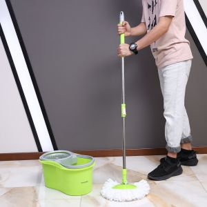 Royalford Easy Spin Mop And Bucket Set - Plastic - Green