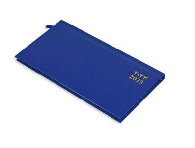FIS 2023 Slim Arabic English Diary Vinyl Hard Cover Blue -FSDI51AE23BL