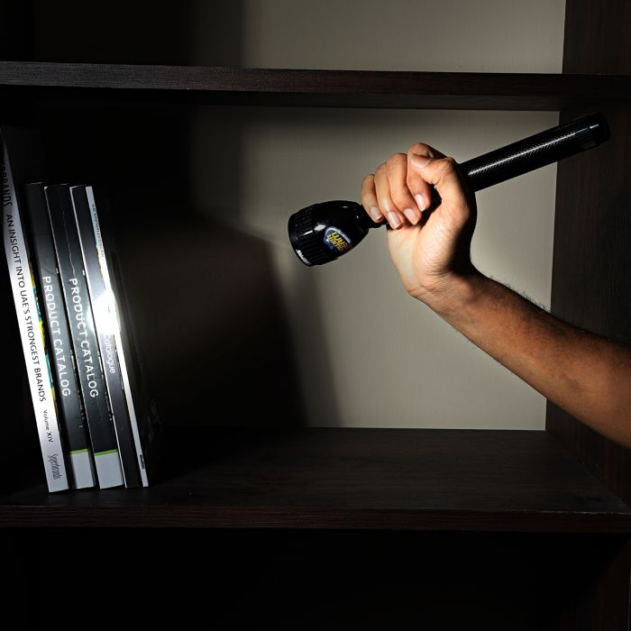 Geepas CREE LED Torch - Rechargeable LED Flashlight - Pocket Size Super LED Torch Light - 2000M Distance Range - Powerful Torch For Camping Hiking Cycling & Outdoor Activities - 2 Year Warranty