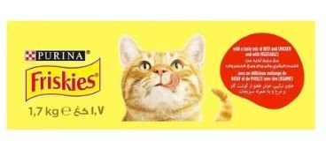 Purina Friskies Dry Cat Food With A Tasty Mix Of Beef And Chicken And Vegetables 1.7kg