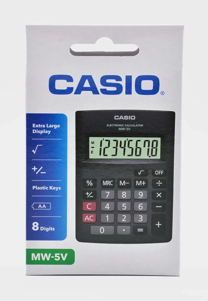 Casio MW 5VBK Pocket Calculator
