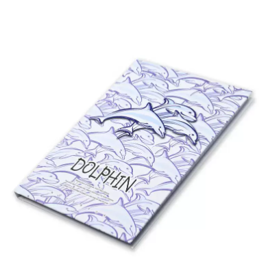 FIS Pack Of 5 Hard Cover Notebook, 96 Sheets A5 Dolphin Design 2 -FSNBHCA596-DOL2