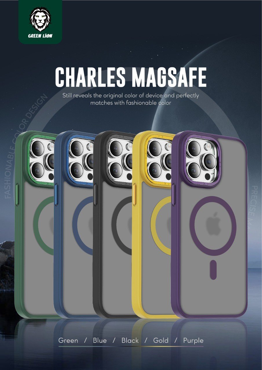 Green Lion Charles Magsafe Case for iPhone 14 Pro ( 6.1" ) -Assorted colour