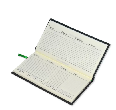 Fis 2024 Slim Diary,Italian Pu English, Hard Cover, Green -FSDI57E24GR