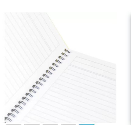 FIS Pack of 5 Spiral Hard Cover Notebook 9X7 Inches (22.86 X 20.32 CM) Single Line,With Border,100 Sheets-Lemon -FSNBS97NA210