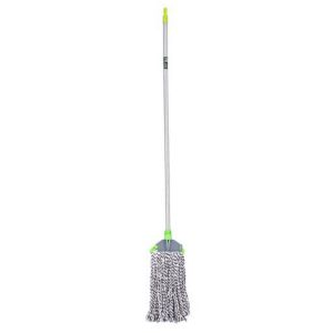 Royalford Dual Colour Cotton Mop Pvc Coated Wooden Handle - Multicolour