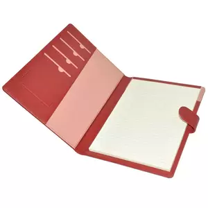 FIS Executive Folder with Writing Pad Italian PU 24x32cm, Maroon - FSGT2432PUMRD2