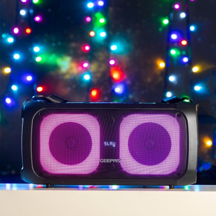 Portable And Rechargeable Professional Speaker, GMS11171 | Bluetooth/USB/TF Card/FM/TWS | Microphone & Guitar Input Jack | 7.4V 3600mAh Lithium Battery