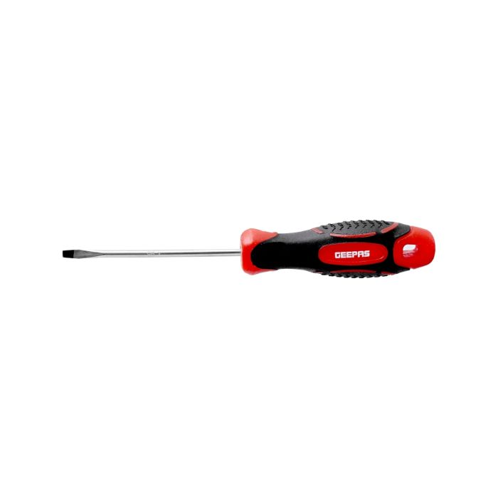 Geepas Professional Screwdriver (6.5*75mm) | General Purpose Soft-Grip Screwdriver With Bicoloured Chrome Plated
