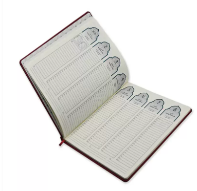 FIS 2023 Executive Diary (Arabic/English/French) Italian PU 1-Side Padded Sewn Cover Maroon - FSDI89AEFPU23MR