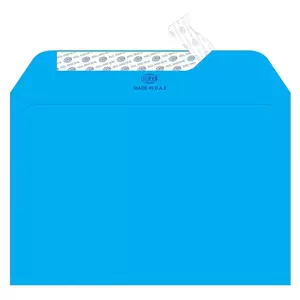 FIS Color Envelopes, Peel & Seal, Bright Blue Colors, Pack of 50 Pcs. C5 (162 x 229 mm), 80 GSM - FSEC8026PBBL50