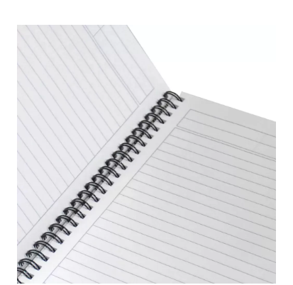 FIS Pack of 5 Spiral Hard Cover Notebook 9X7 Inches (22.86 X 20.32 CM) Single Line,With Border,100 Sheets-Platinum -FSNBS97NA272