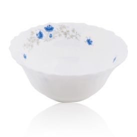 Royalford Opal Ware Romantic Soup Bowl - Opalware - White - 10 INCH
