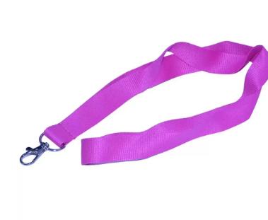 10-Piece FIS Neon Color Flat Lanyards with Metal Hook, Neon Purple Color,2x90cm - FSNANPU/10