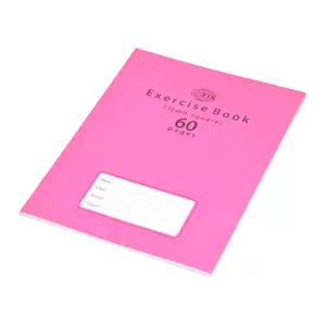 FIS Exercise Books 10 mm Square with Left Margin, 60 Pages, Pack of 12 Pieces, 16.5 x 21 cm Size - FSEBSQ1060N
