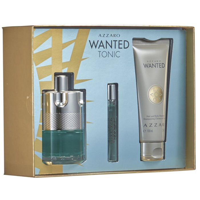 AZZARO WANTED TONIC (M) SET EDT 100ML + EDT 7.5ML + BODY SHAMPOO 100ML