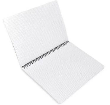 FIS PP Spiral Note Book, Size A4, 5mm Square, 100 Sheets, Red - FSNBA45PPRE