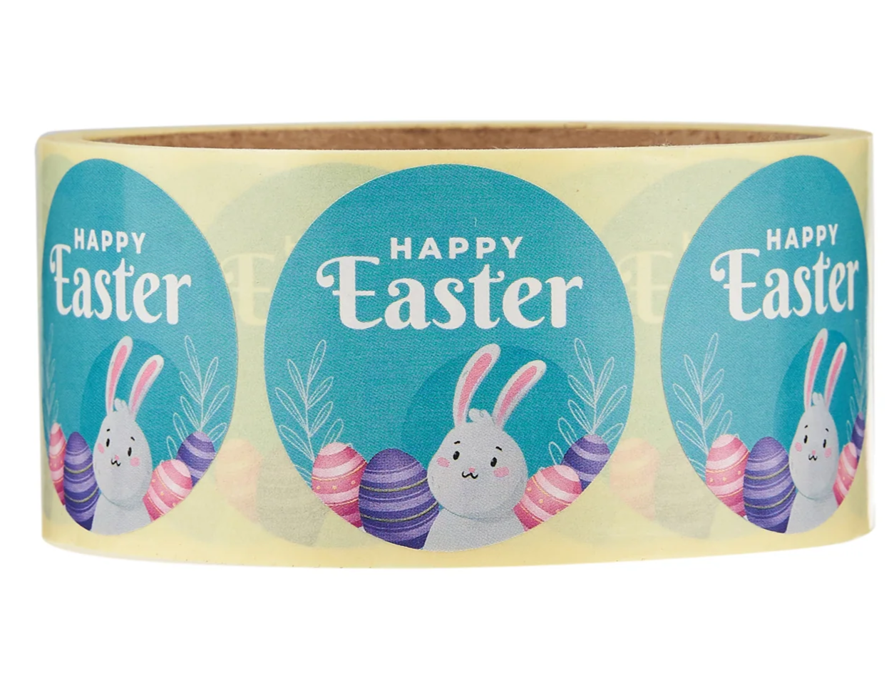 Happy Easter Sticker Roll 250 Pieces