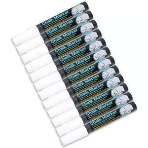 Artline Chalk Marker, Pack of 12, 4mm Color: White - ARMKEPW-4WH