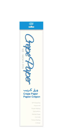 Pack of 12 Pieces Crepe Craft Paper White